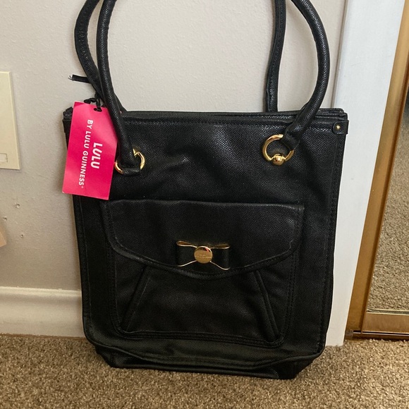 Lulu Guinness Handbags - Lulu Guinness Black Purse with Gold Accents